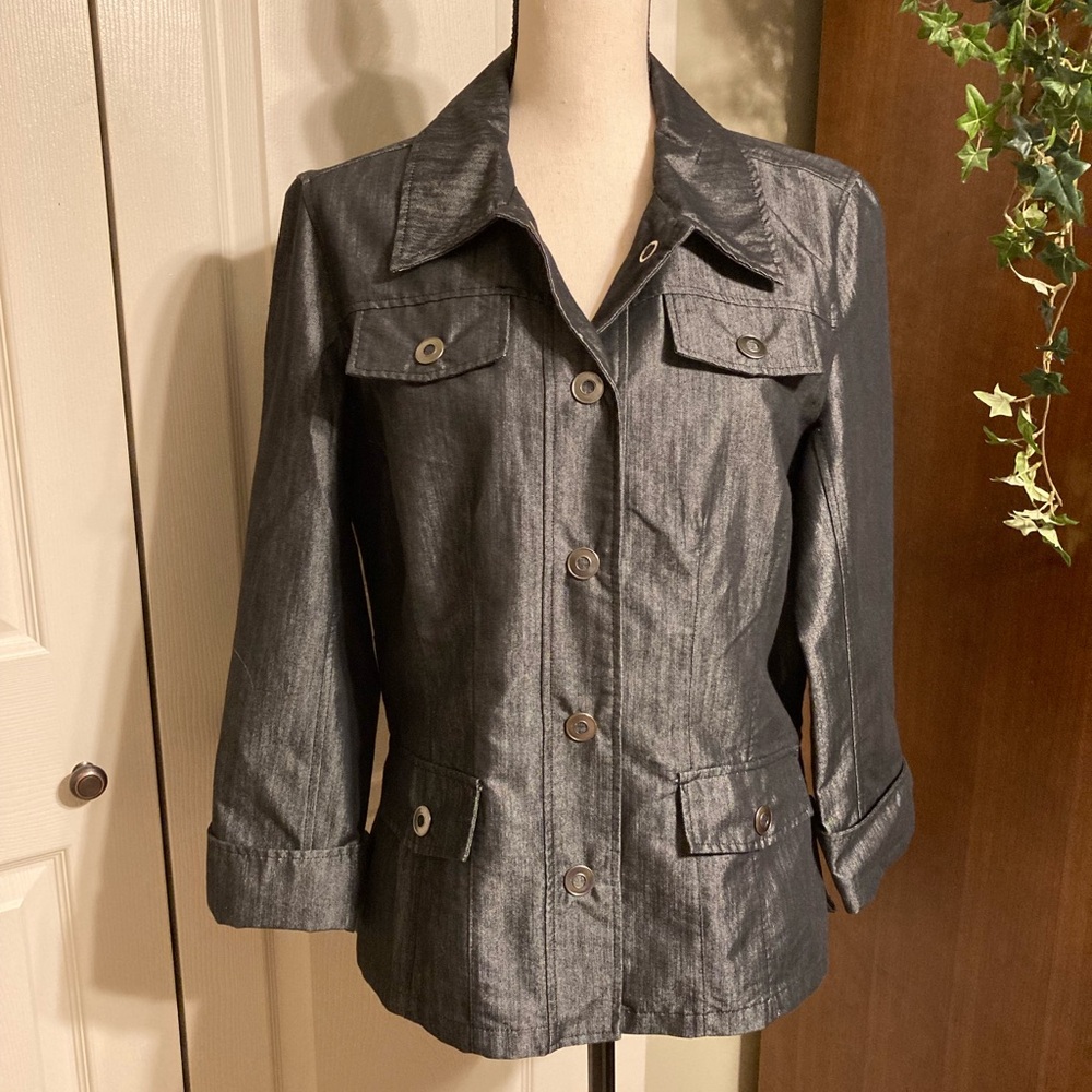 Westbound shiny dark light weight denim jacket size ‘medium - Picture 1 of 8